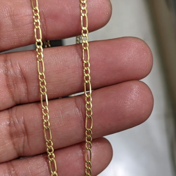 10kt Real Gold Figaro Chain 2.5mm 20 Inches